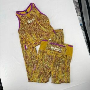 The North Face Women's Hiking Set Small Trailwear Active Top Leggings Camo Gym